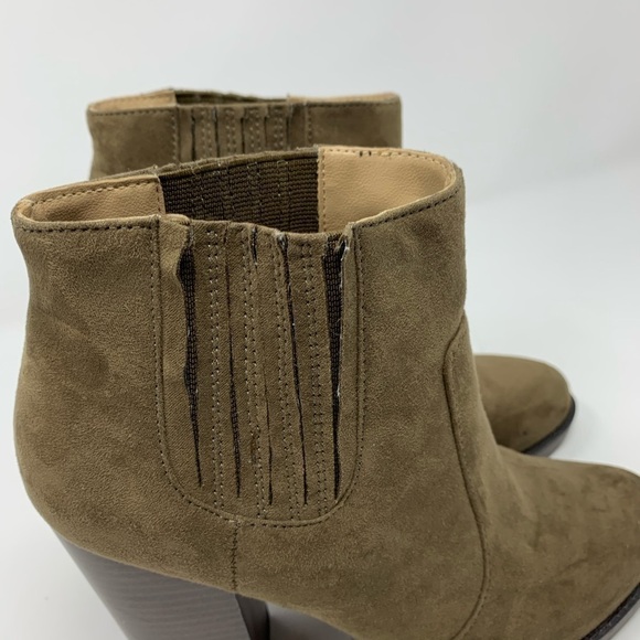 ZARA Trafaluc Brown Vegan Suede Ankle Booties - Picture 2 of 7